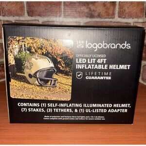 Logobrands New Orlean Saints LED Lit 4ft Inflatable Helmet